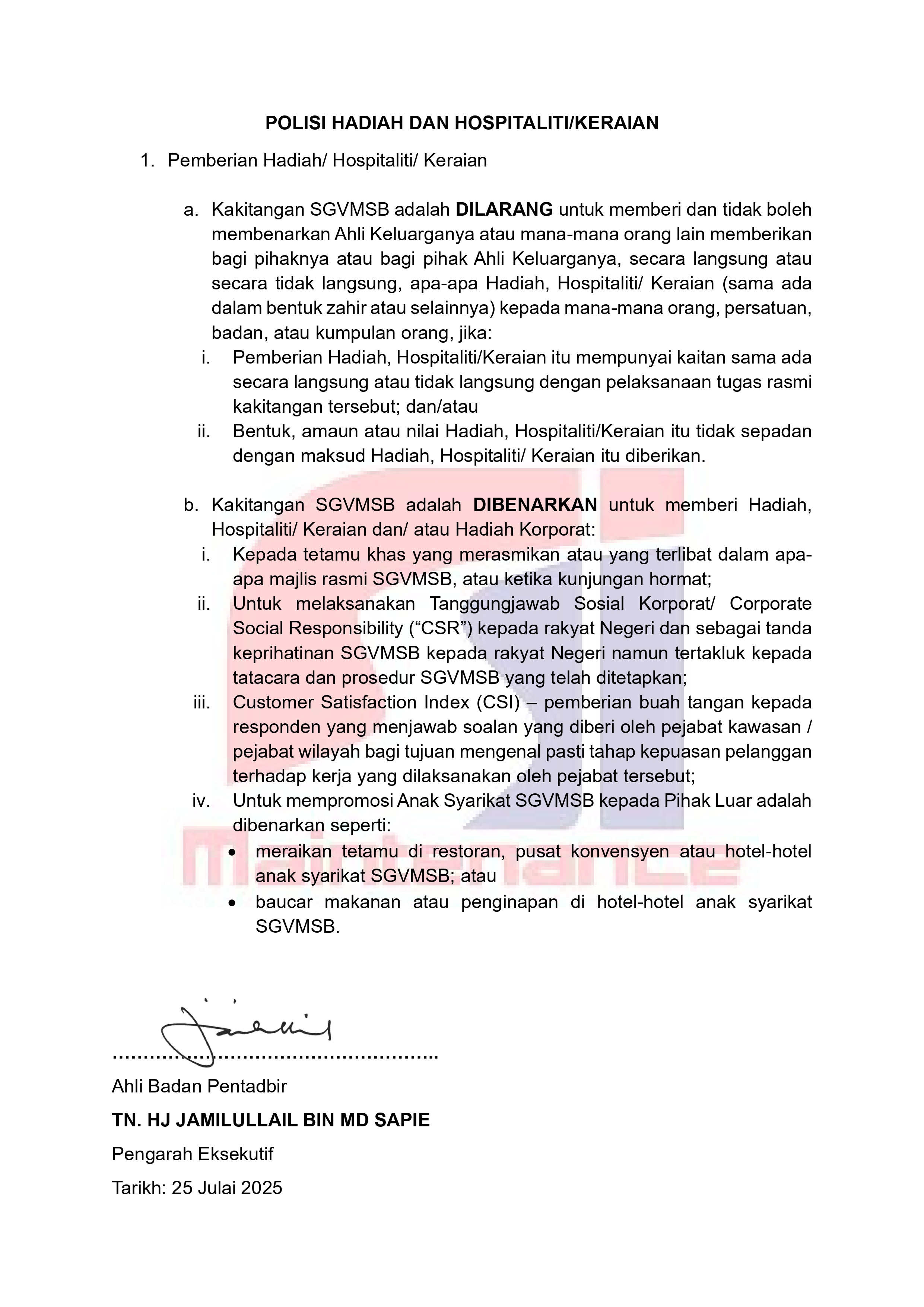 Policy Page 1